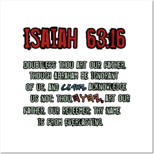 Isaiah 63:16 Posters and Art